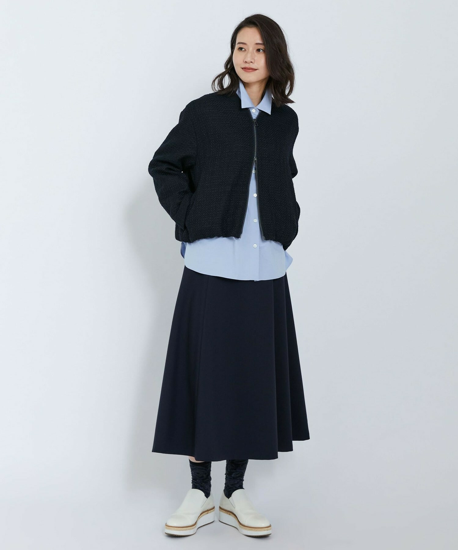 【L'EQUIPE】テープツイードジャケット 詳細画像 ネイビー 3