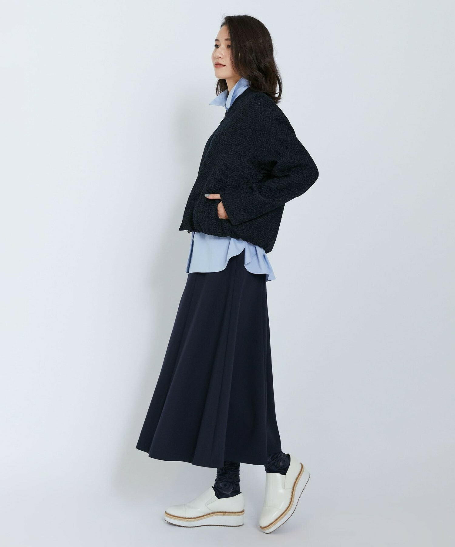 【L'EQUIPE】テープツイードジャケット 詳細画像 ネイビー 4