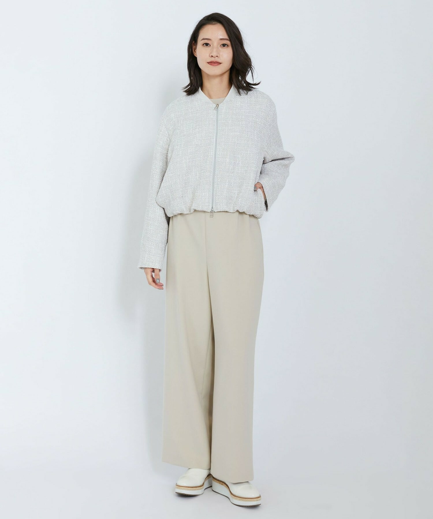 【L'EQUIPE】テープツイードジャケット 詳細画像 ネイビー 8