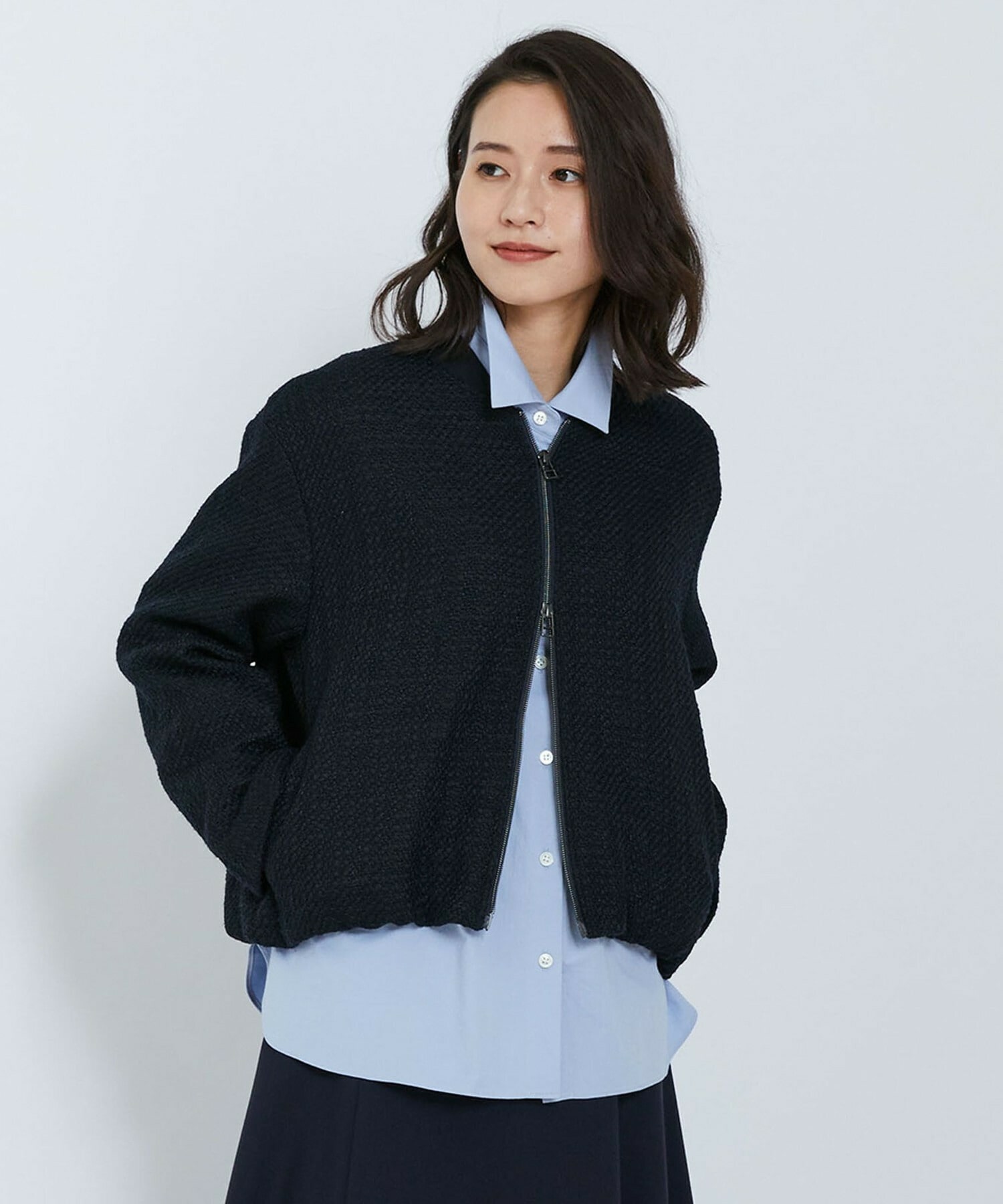 【L'EQUIPE】テープツイードジャケット 詳細画像 ネイビー 1