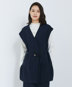 【L'EQUIPE】ストレッチダブルクロスジレ 詳細画像 ネイビー 1