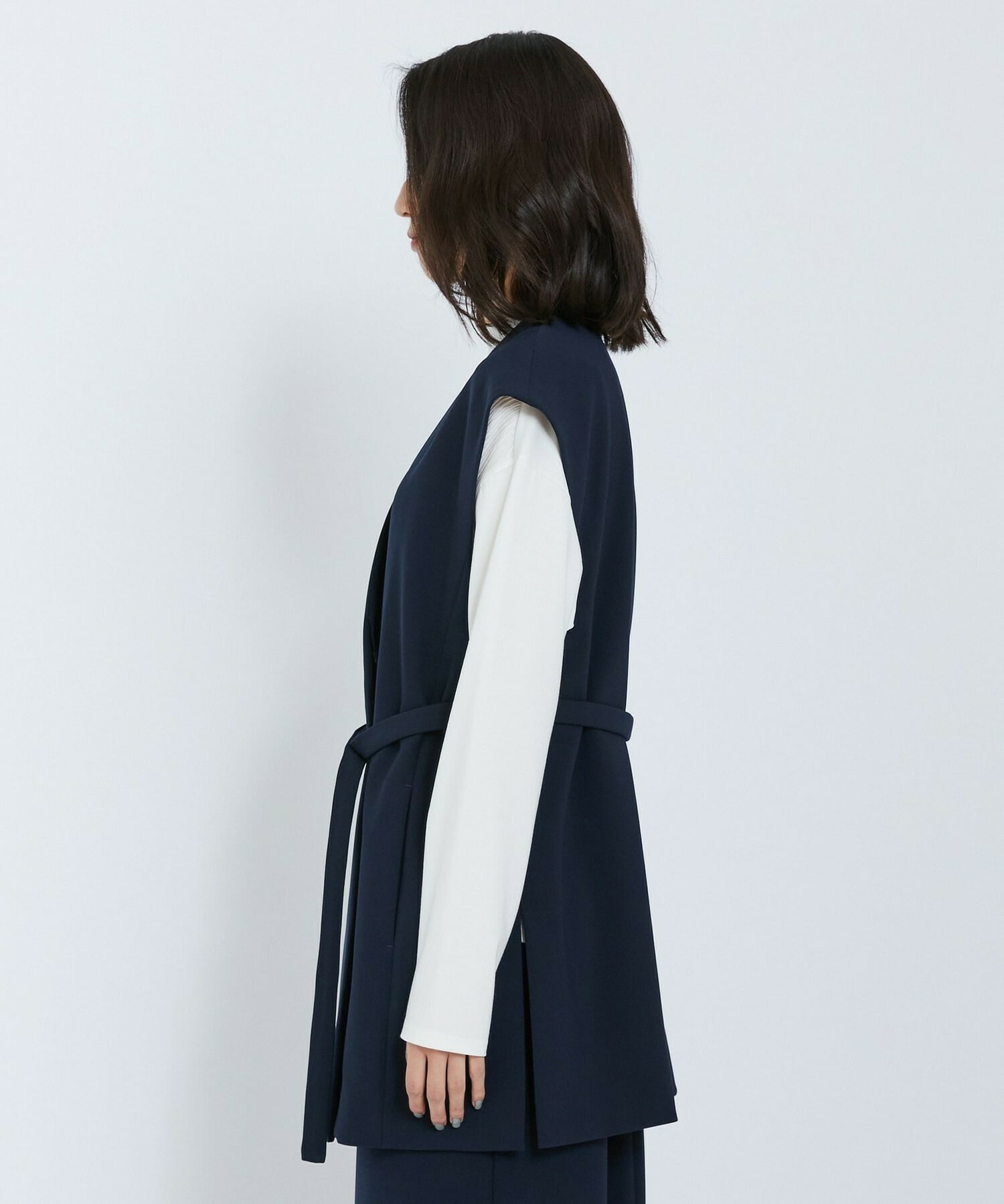 【L'EQUIPE】ストレッチダブルクロスジレ 詳細画像 ネイビー 9