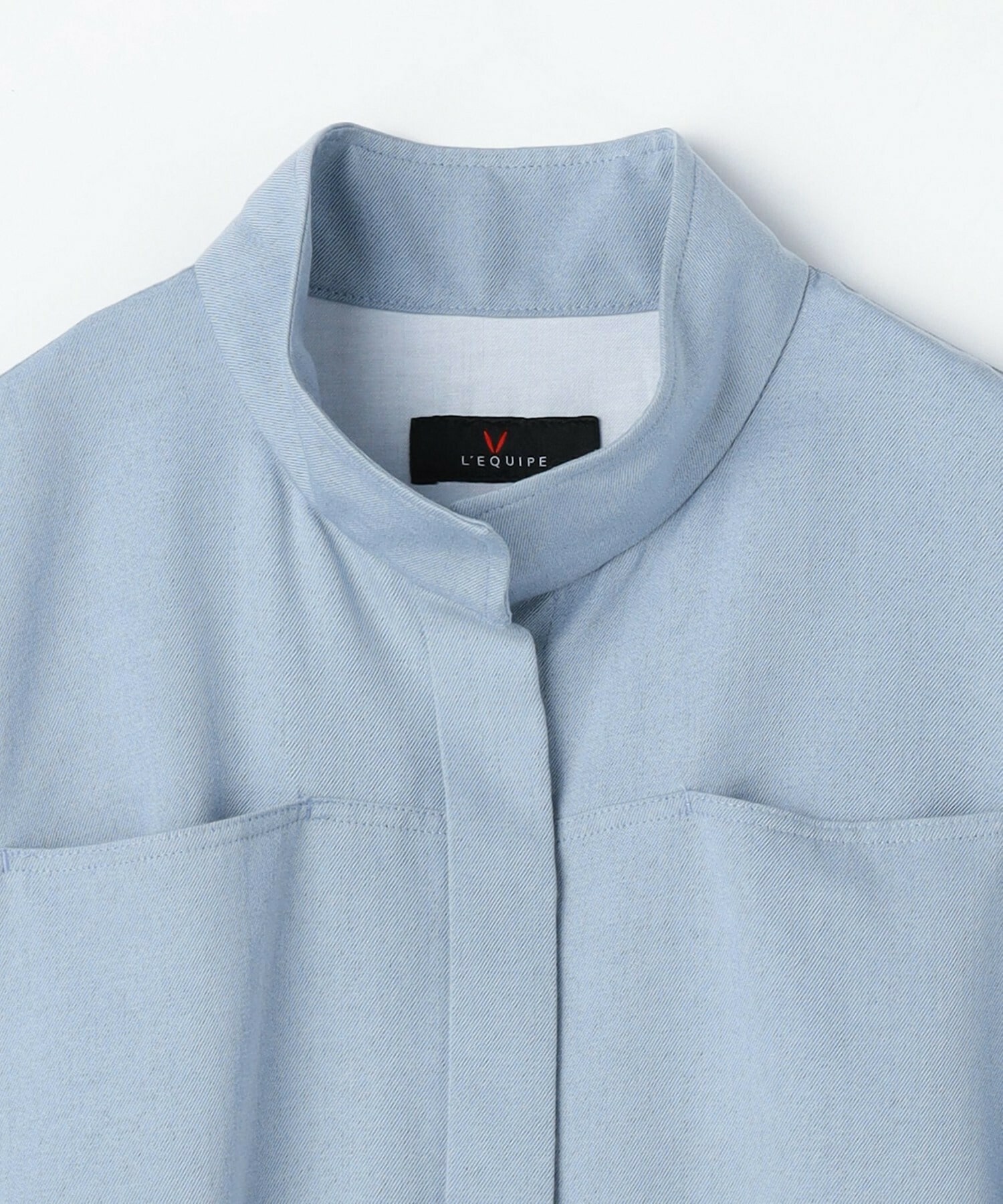 【L'EQUIPE】W/P MIXデニムワンピース 詳細画像 サックスブルー 19