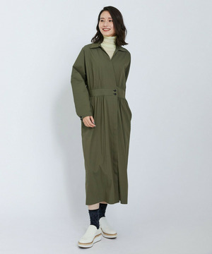 【L'EQUIPE】ビンテージコットンナイロンワンピース 詳細画像 カーキ 1