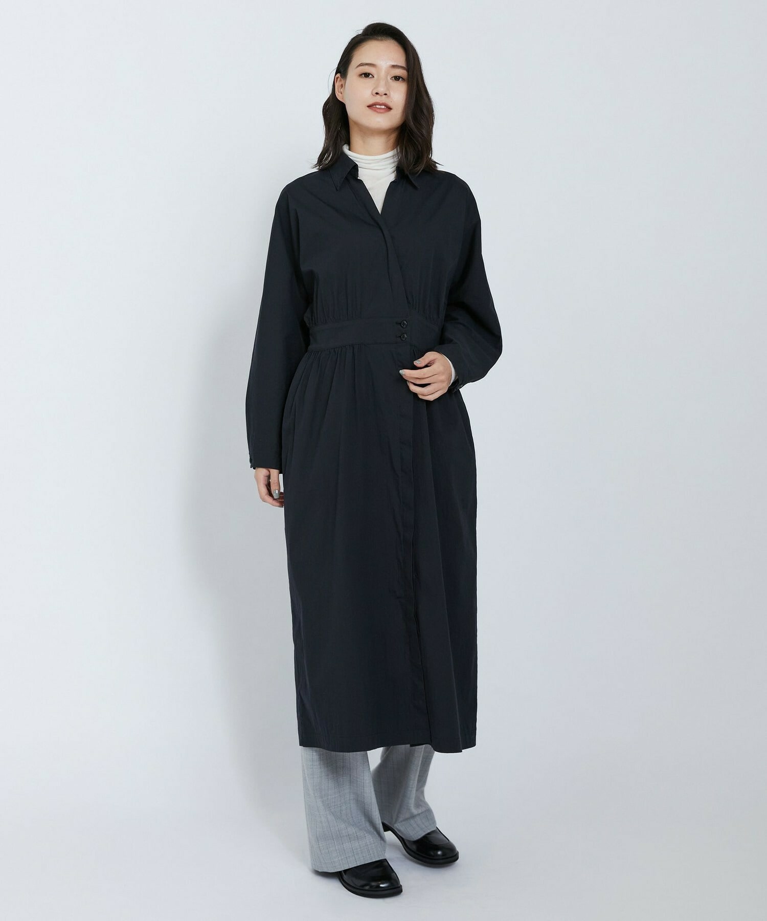 【L'EQUIPE】ビンテージコットンナイロンワンピース 詳細画像 ブラック 11