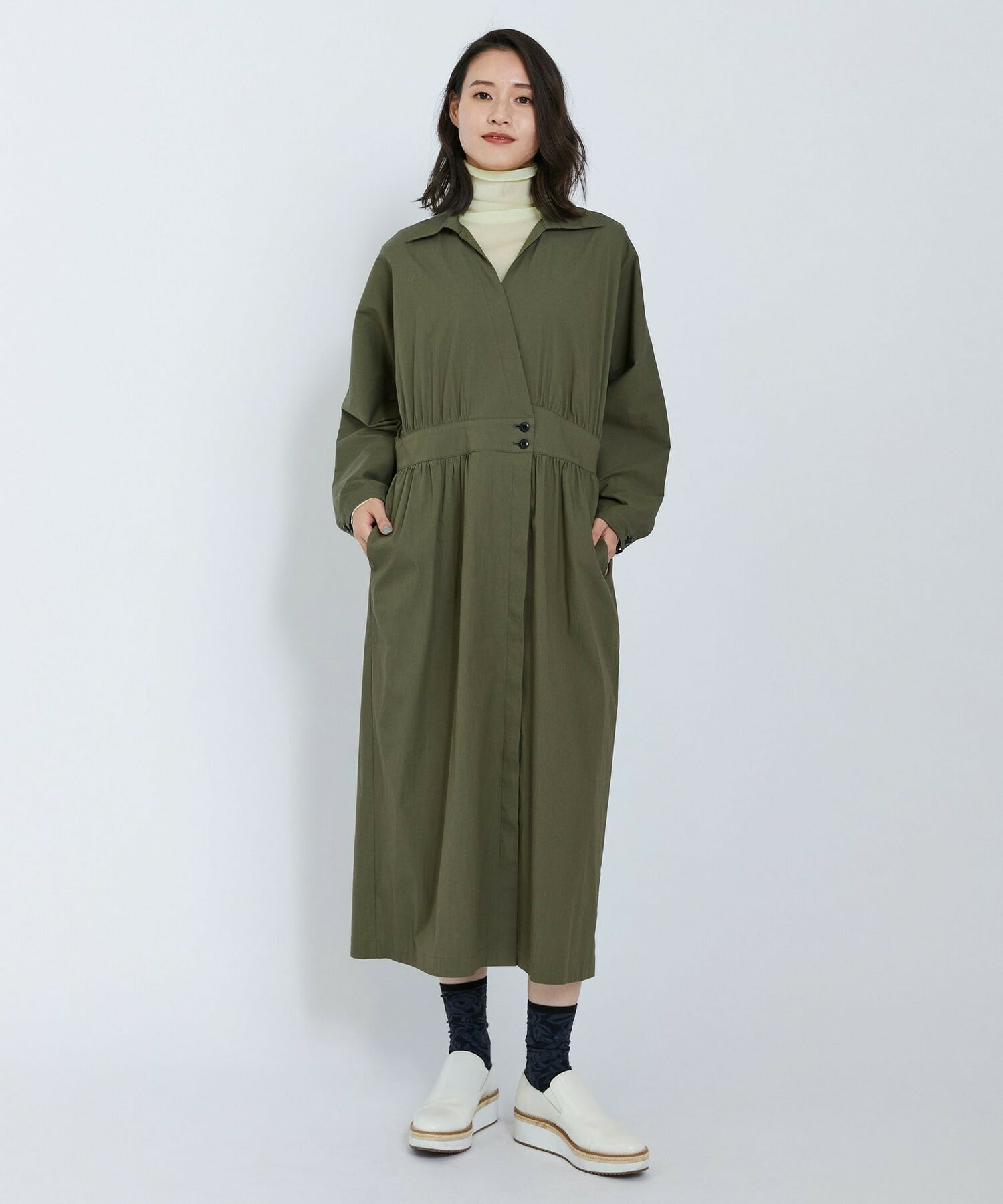 【L'EQUIPE】ビンテージコットンナイロンワンピース 詳細画像 ブラック 2