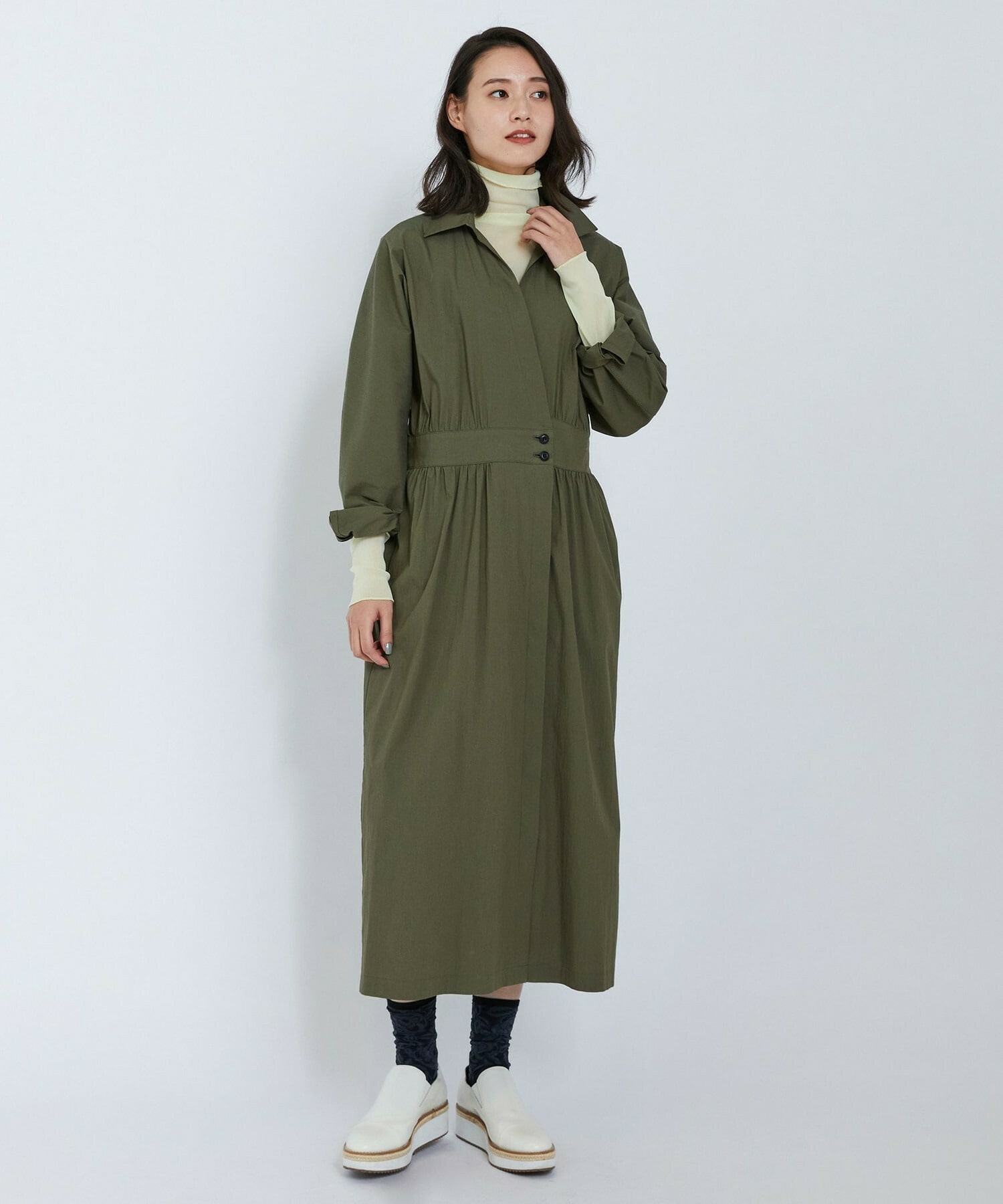 【L'EQUIPE】ビンテージコットンナイロンワンピース 詳細画像 ブラック 3