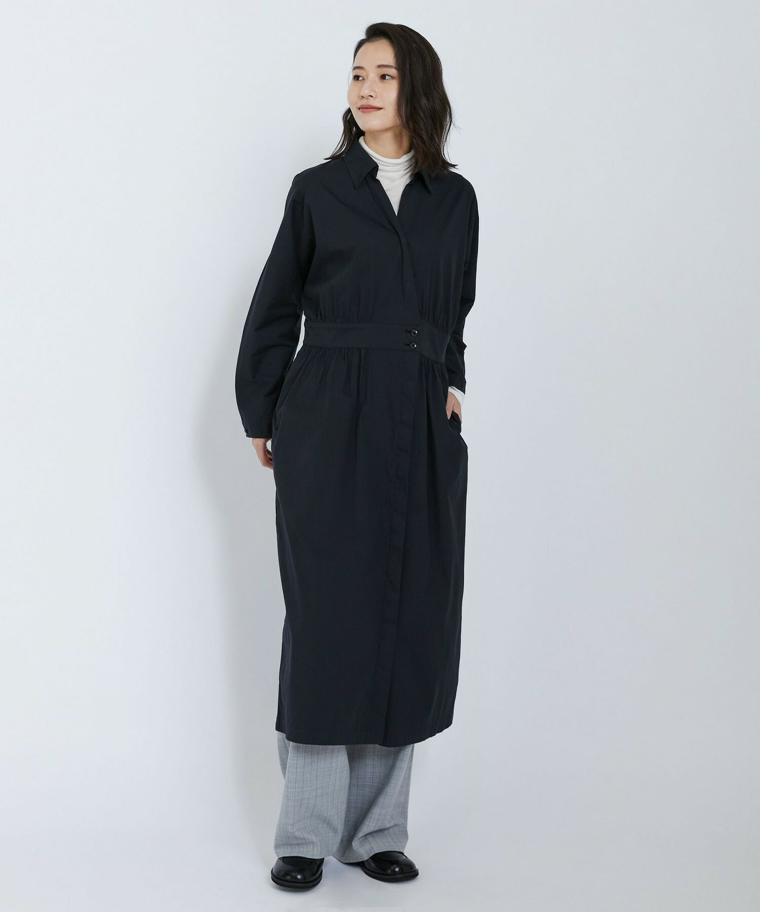 【L'EQUIPE】ビンテージコットンナイロンワンピース 詳細画像 ブラック 1