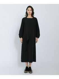 【L'EQUIPE】トリアセダブルクロスワンピース 詳細画像 ブラック 11