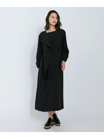 【L'EQUIPE】トリアセダブルクロスワンピース 詳細画像 ブラック 7