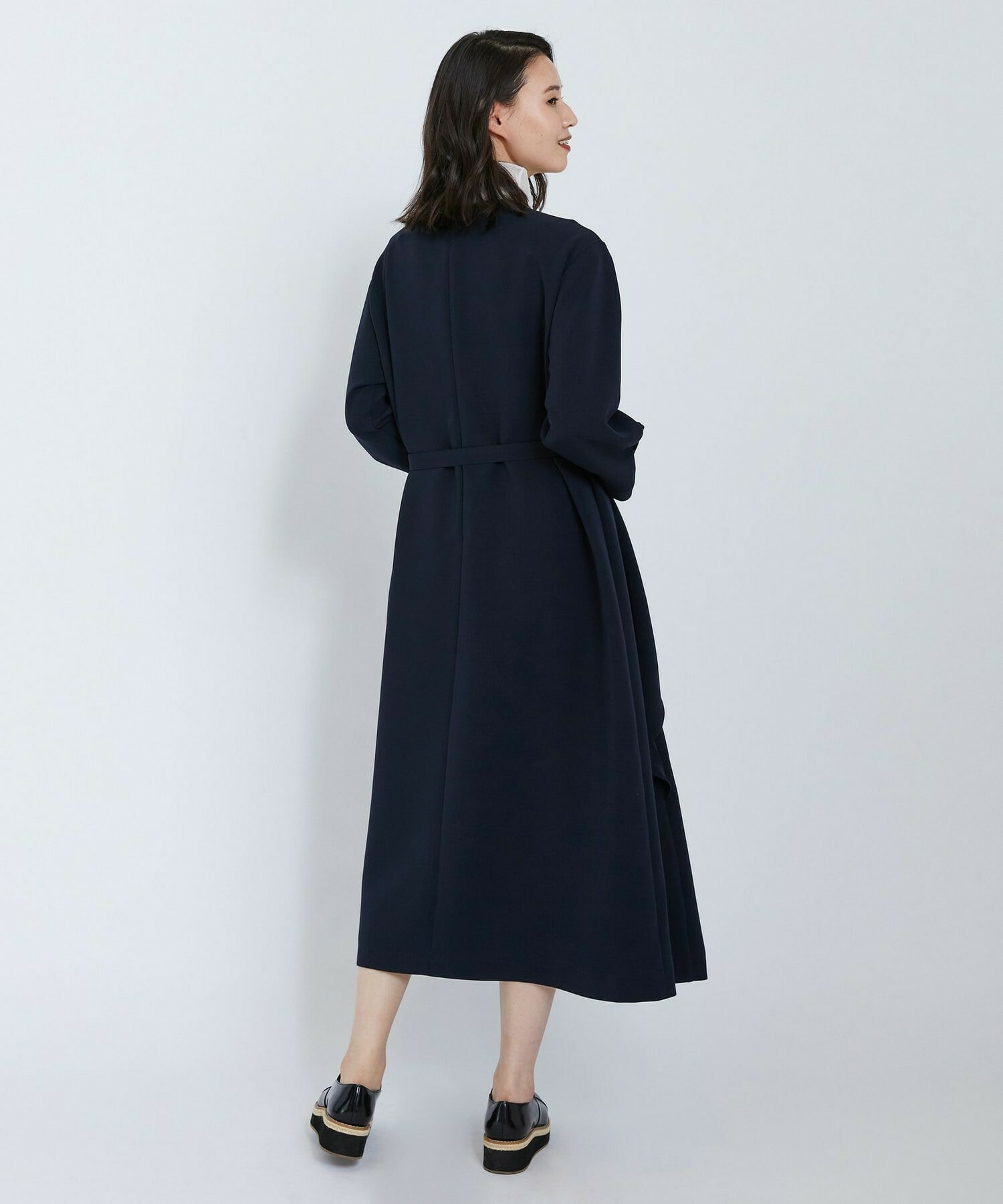 【L'EQUIPE】トリアセダブルクロスワンピース 詳細画像 ブラック 10