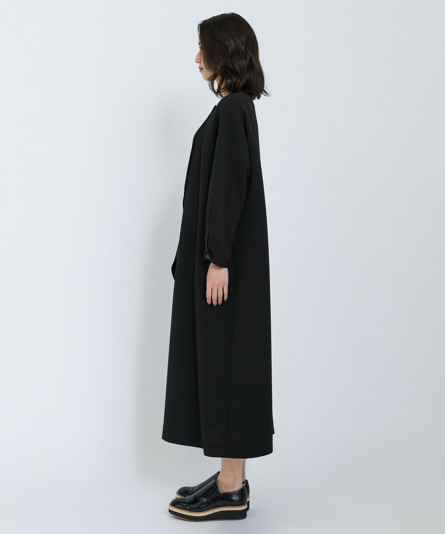 【L'EQUIPE】トリアセダブルクロスワンピース 詳細画像 ブラック 12