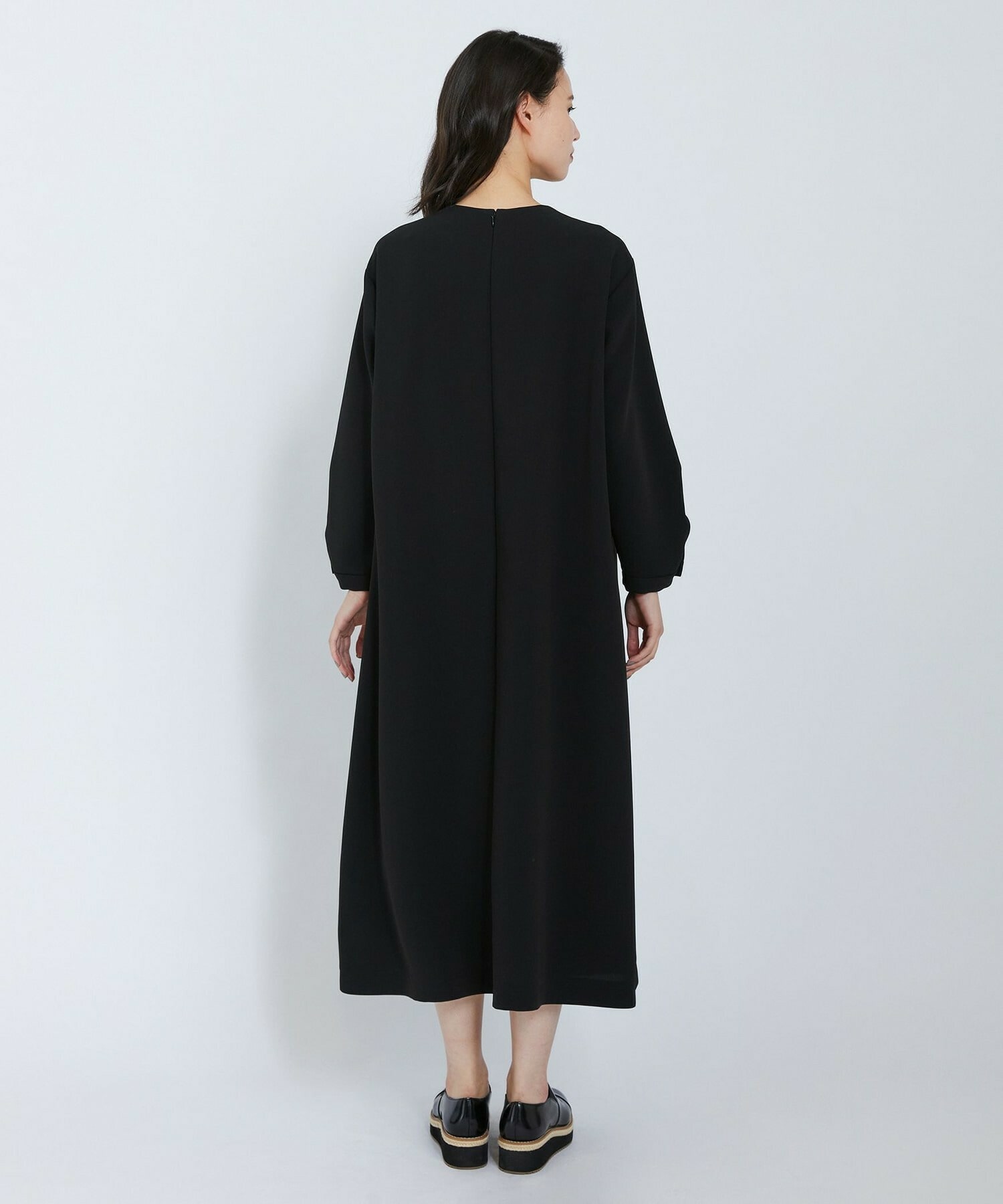 【L'EQUIPE】トリアセダブルクロスワンピース 詳細画像 ブラック 13