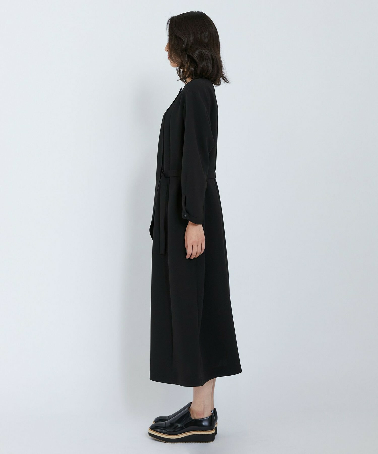 【L'EQUIPE】トリアセダブルクロスワンピース 詳細画像 ブラック 15