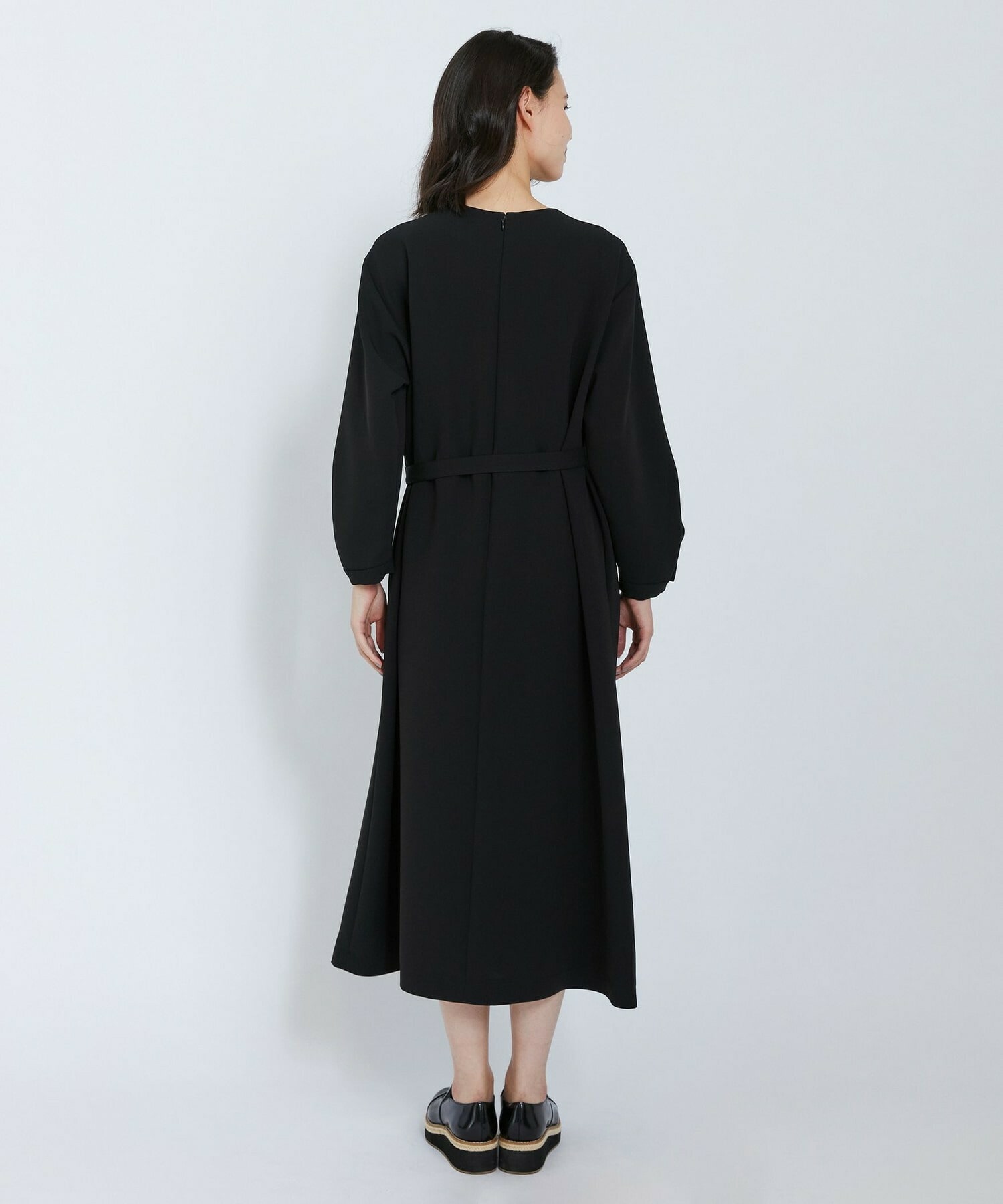 【L'EQUIPE】トリアセダブルクロスワンピース 詳細画像 ブラック 16