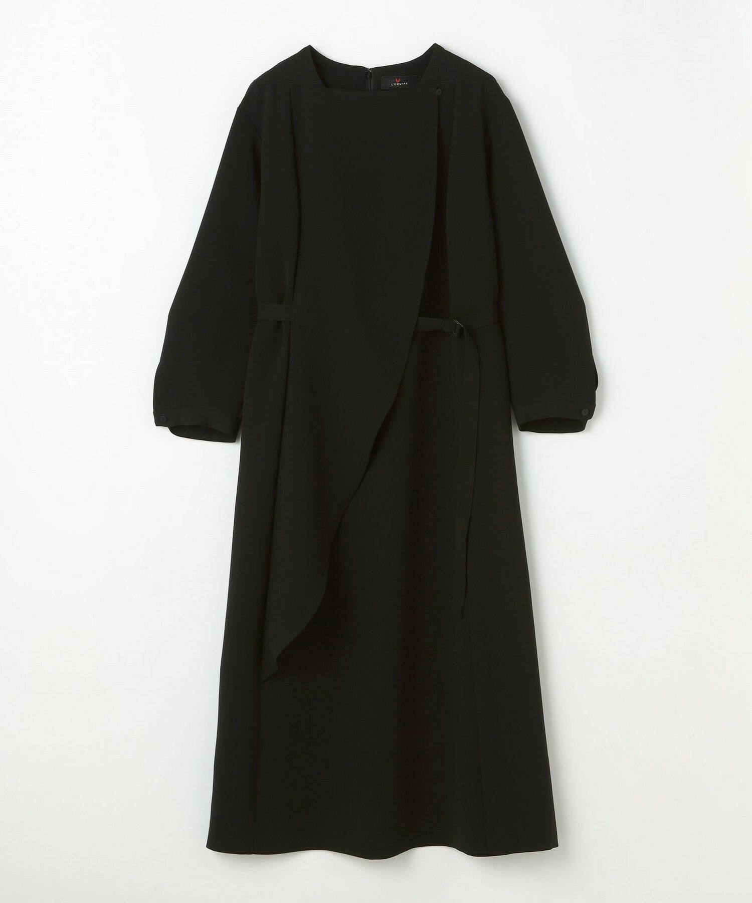 【L'EQUIPE】トリアセダブルクロスワンピース 詳細画像 ブラック 17