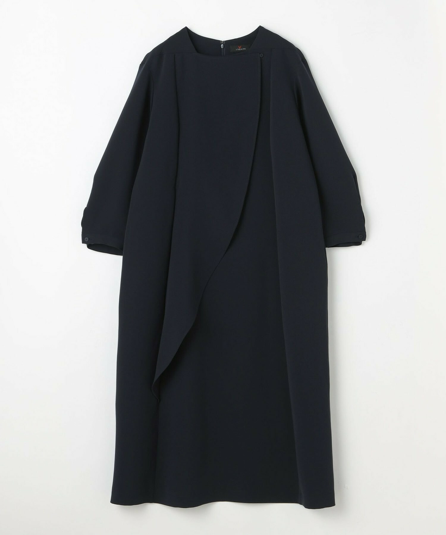【L'EQUIPE】トリアセダブルクロスワンピース 詳細画像 ブラック 3