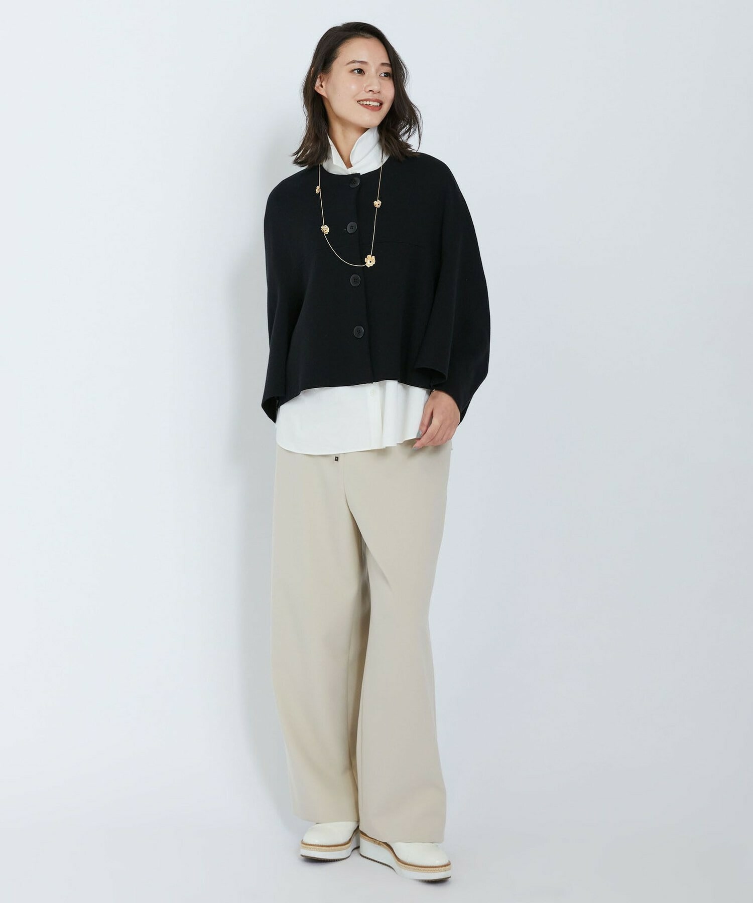 【L'EQUIPE】ダブルクロスパンツ 詳細画像 ネイビー 10