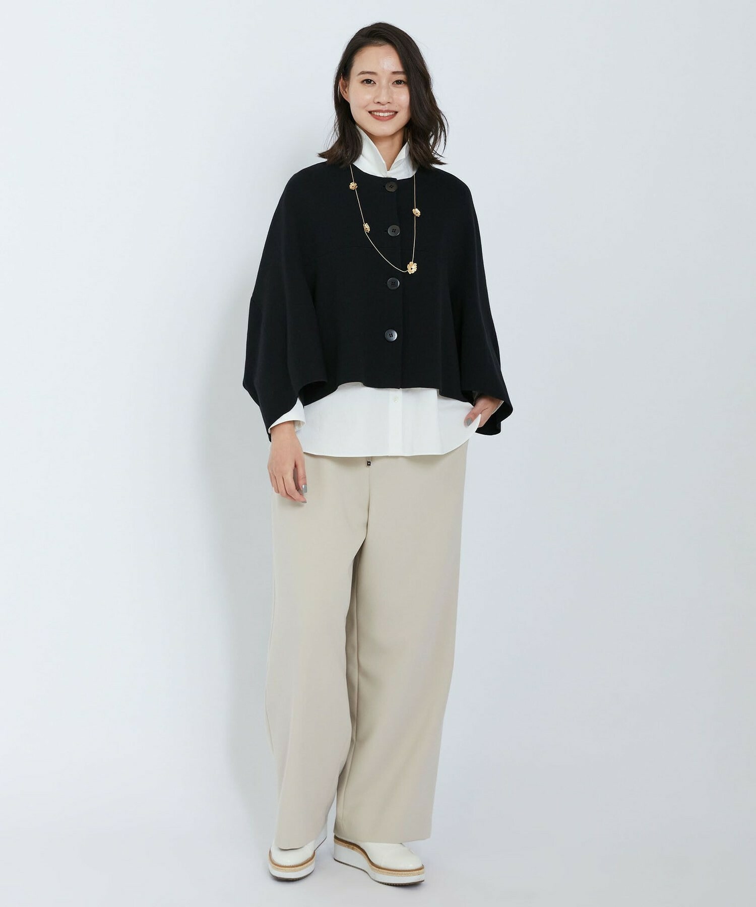 【L'EQUIPE】ダブルクロスパンツ 詳細画像 ネイビー 9