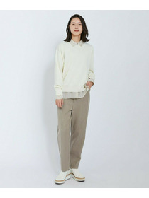 【L'EQUIPE】バックブラッシュツイルパンツ 詳細画像 ブラック 1