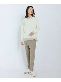 【L'EQUIPE】バックブラッシュツイルパンツ 詳細画像 ブラック 2