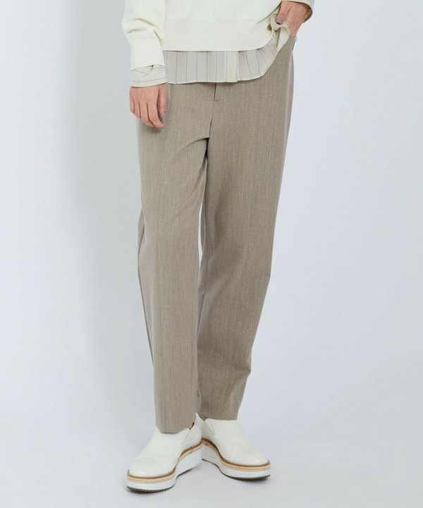 【L'EQUIPE】バックブラッシュツイルパンツ