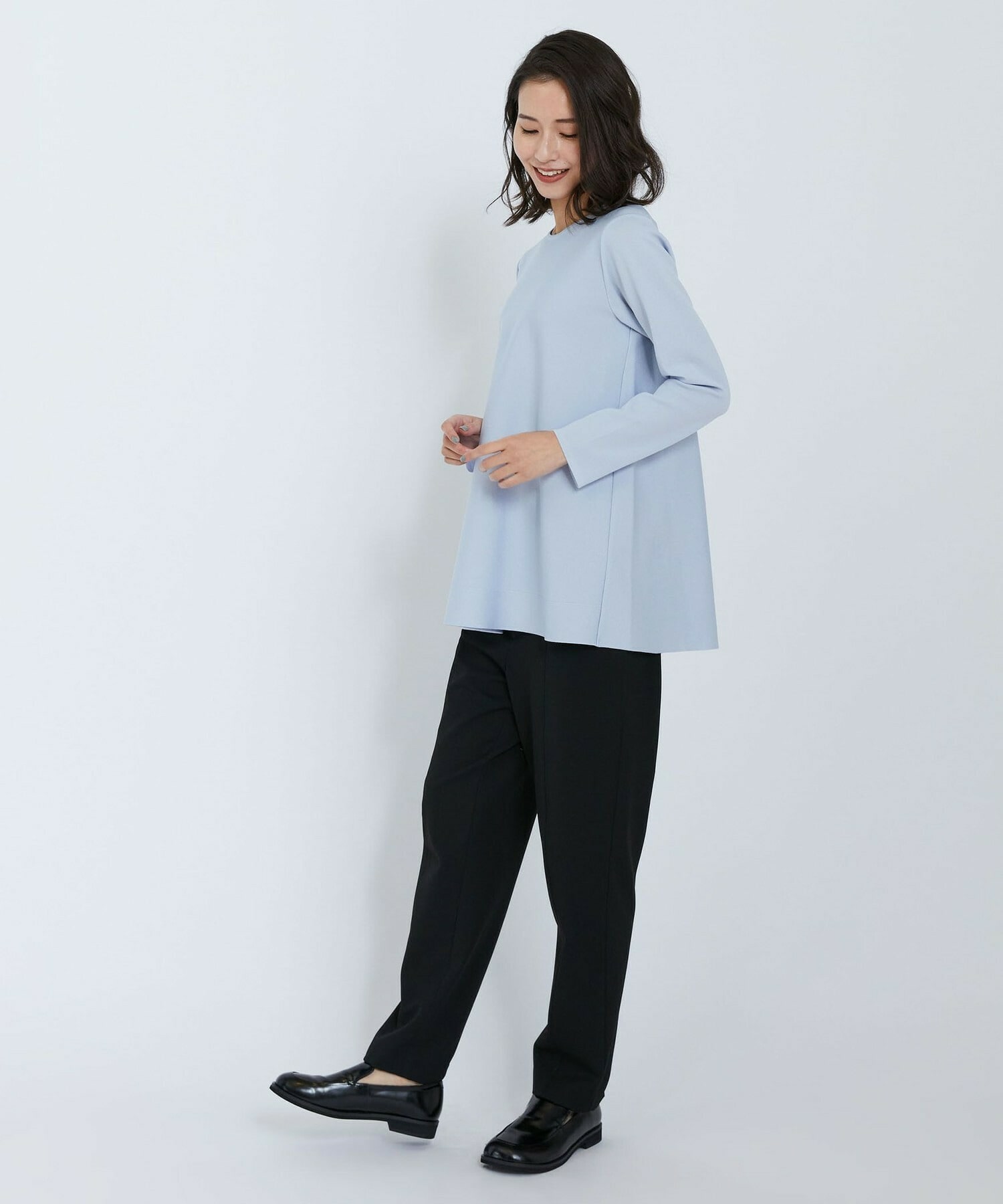 【L'EQUIPE】バックブラッシュツイルパンツ 詳細画像 ブラック 10