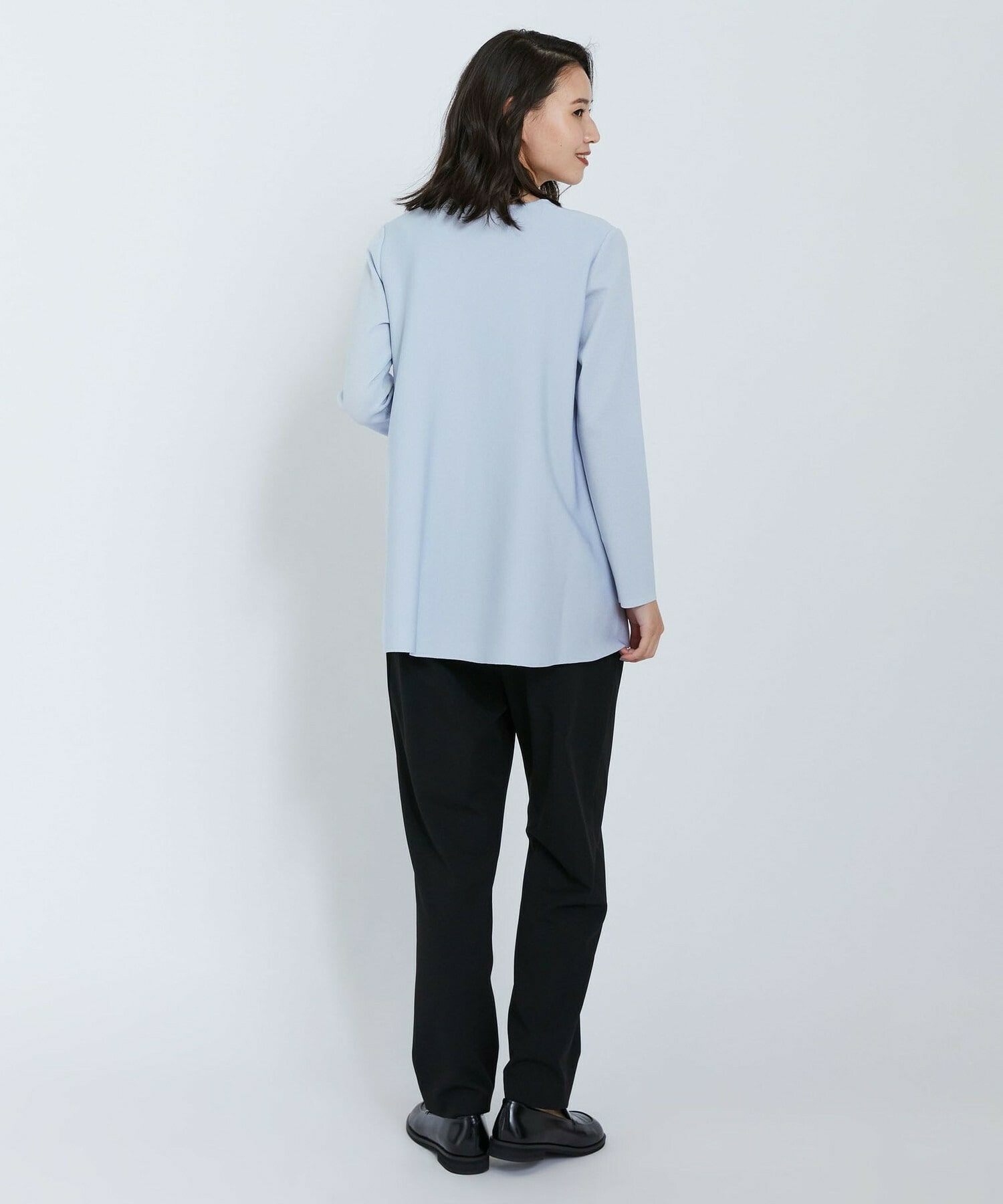 【L'EQUIPE】バックブラッシュツイルパンツ 詳細画像 ブラック 11