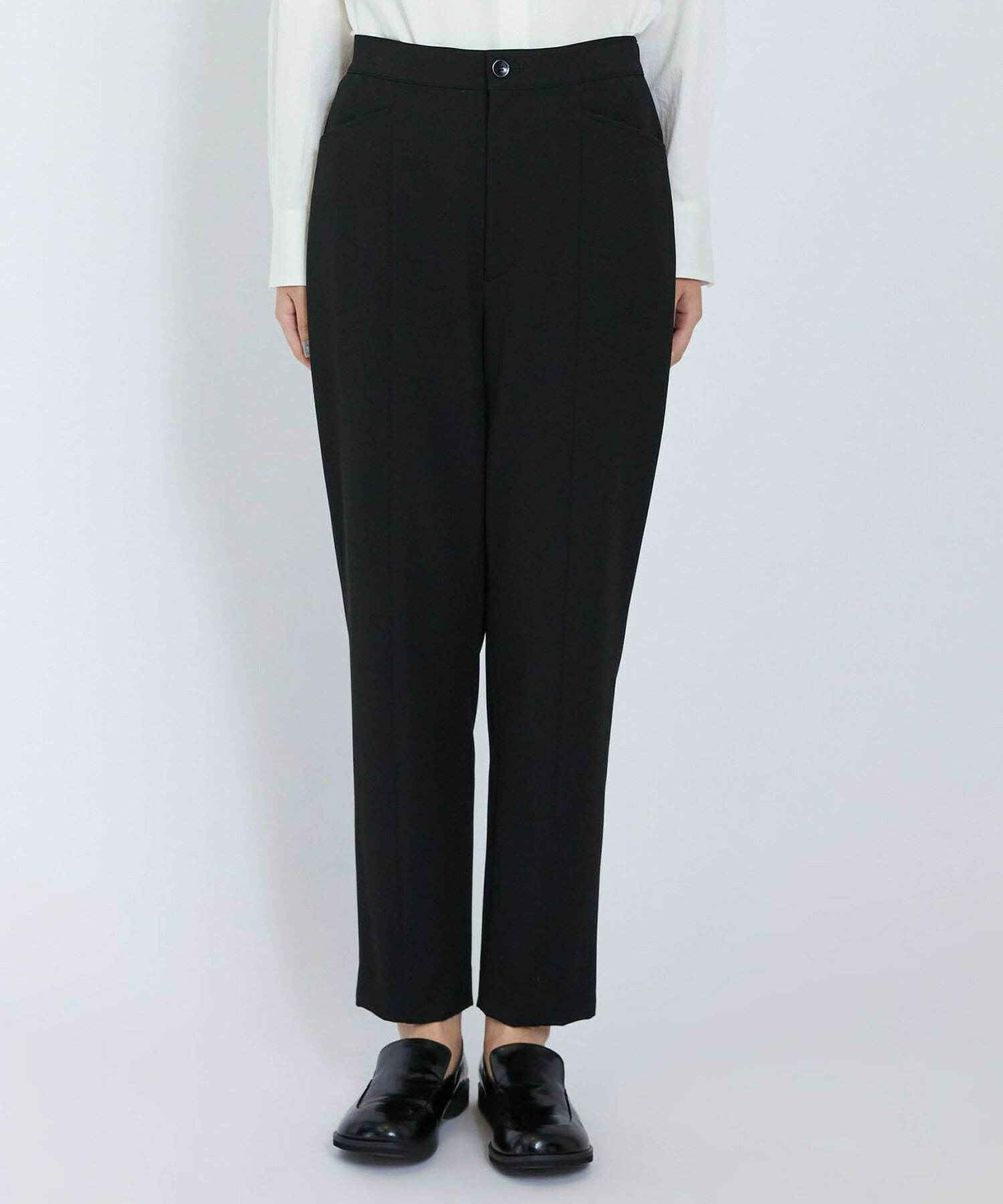 【L'EQUIPE】バックブラッシュツイルパンツ 詳細画像 ブラック 14