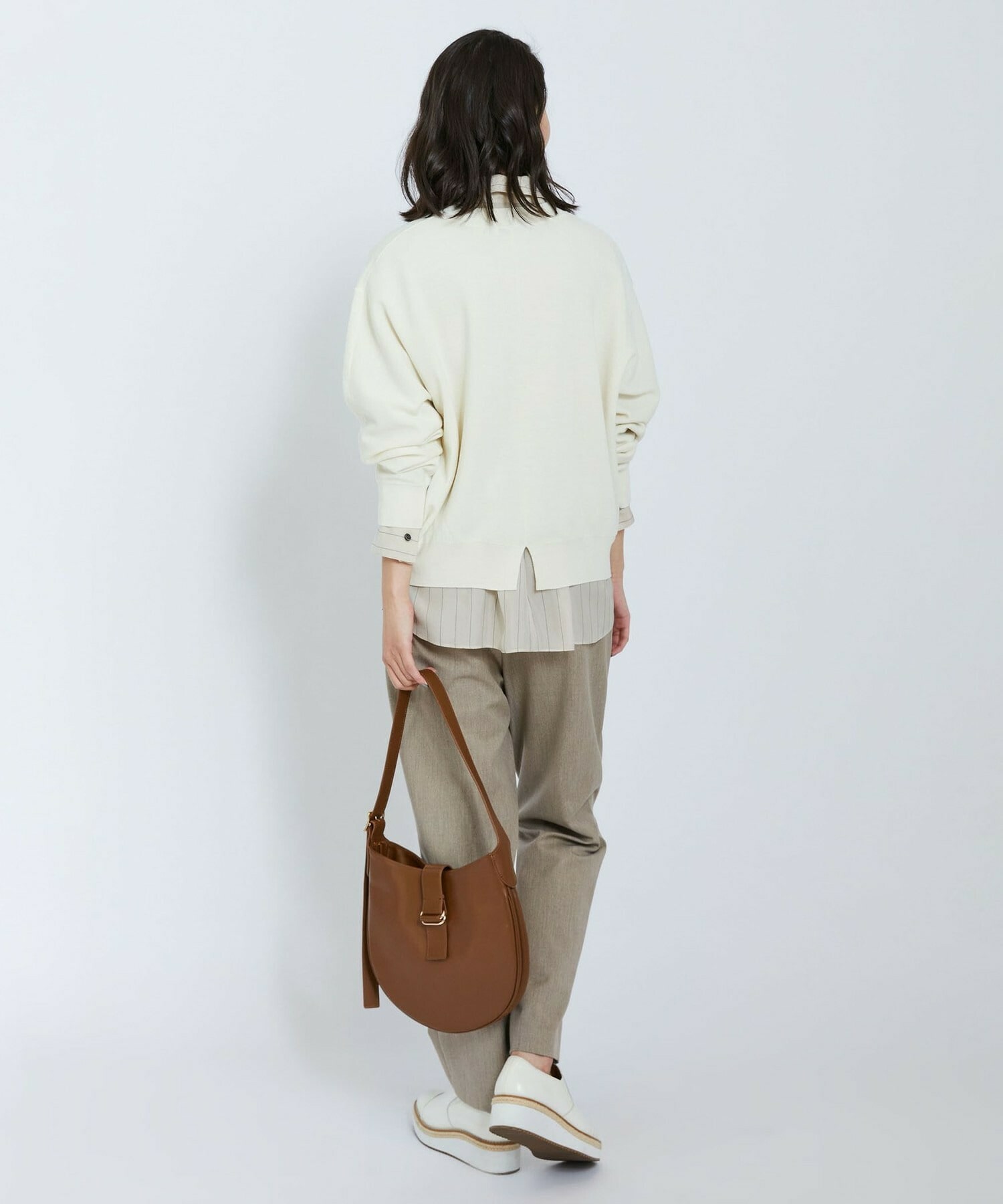 【L'EQUIPE】バックブラッシュツイルパンツ 詳細画像 ブラック 6