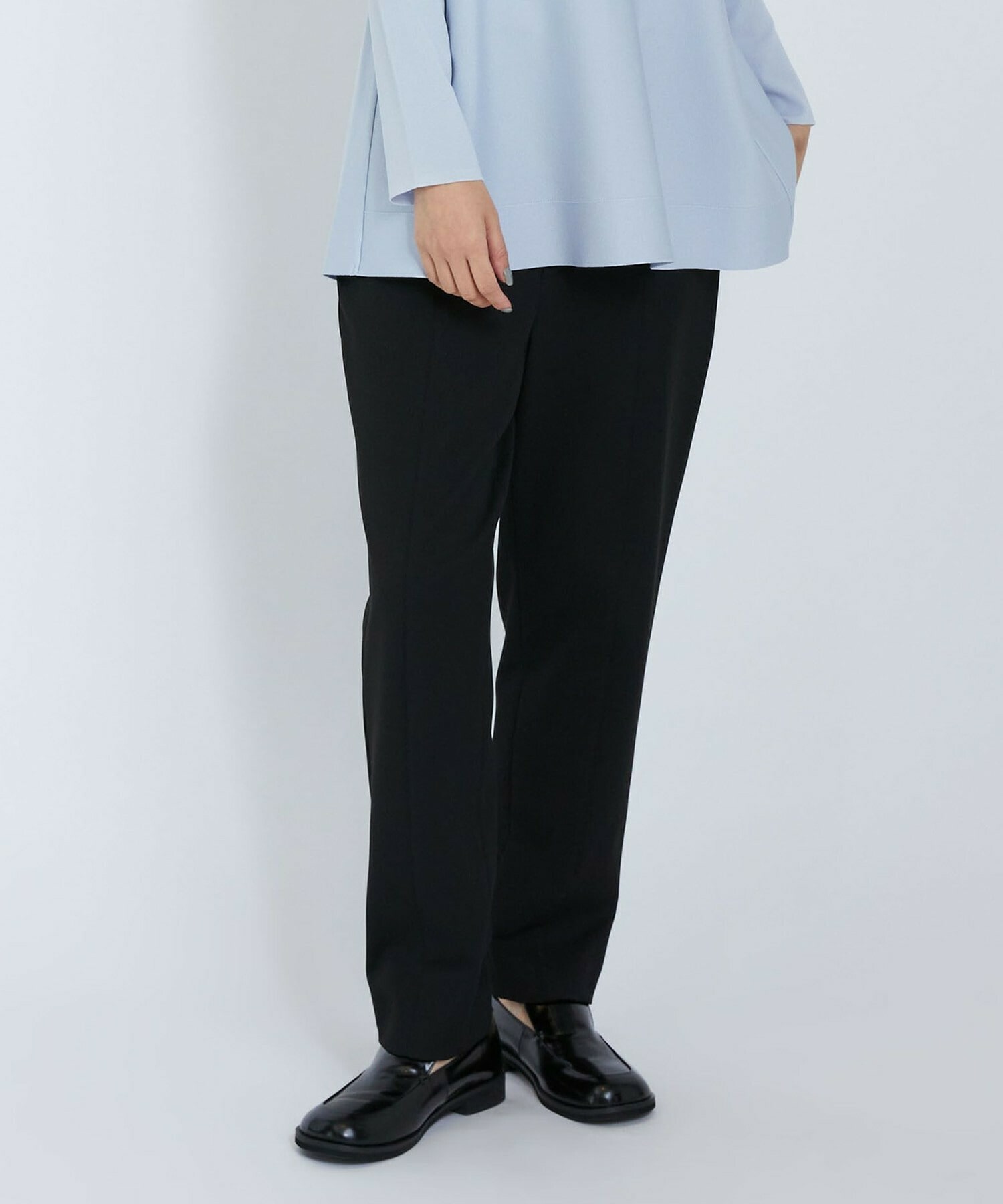 【L'EQUIPE】バックブラッシュツイルパンツ 詳細画像 ブラック 1