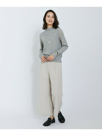 【L'EQUIPE】アセテートグログランパンツ 詳細画像 グリーン系その他 14