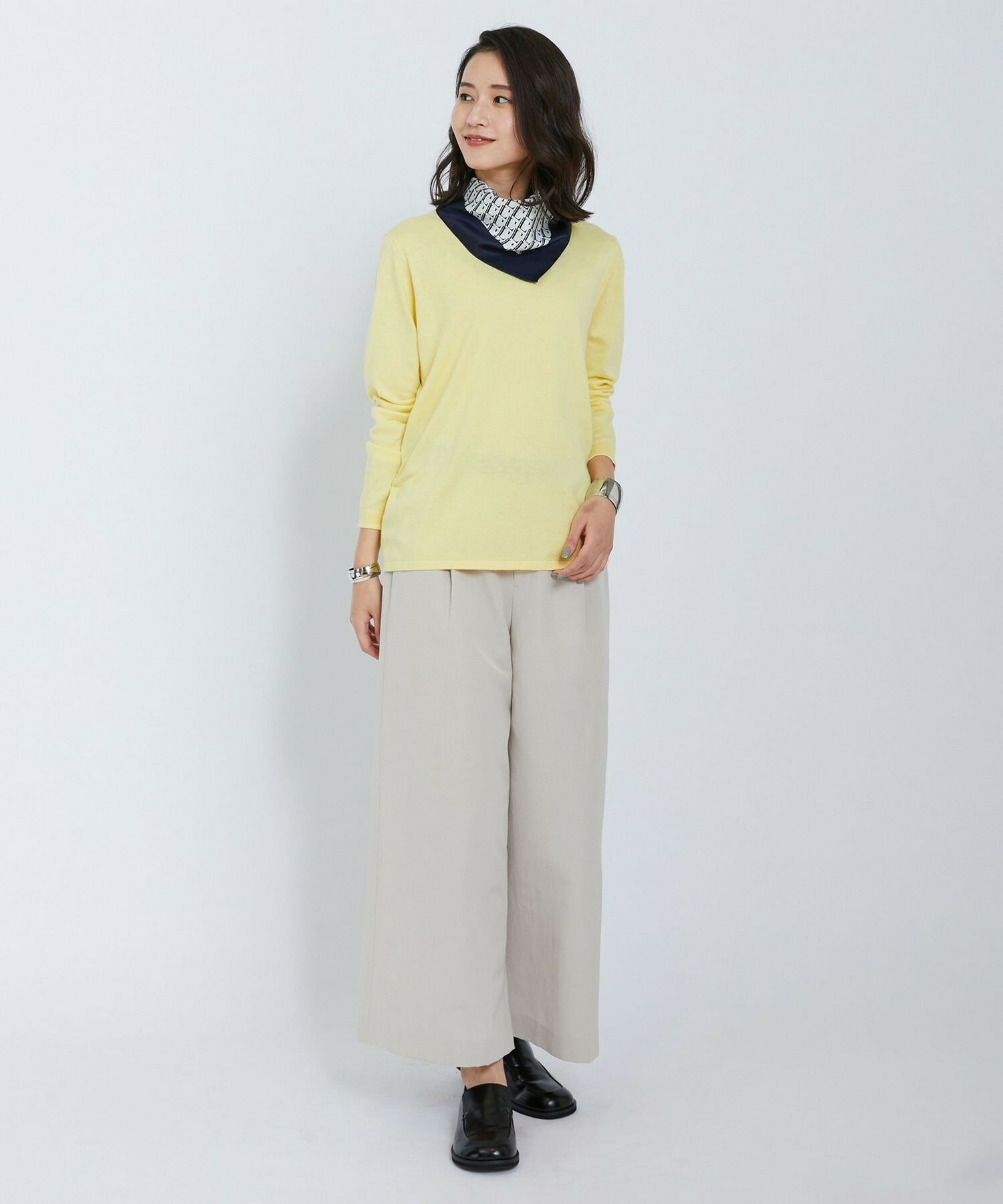 【L'EQUIPE】アセテートグログランパンツ 詳細画像 グリーン系その他 11