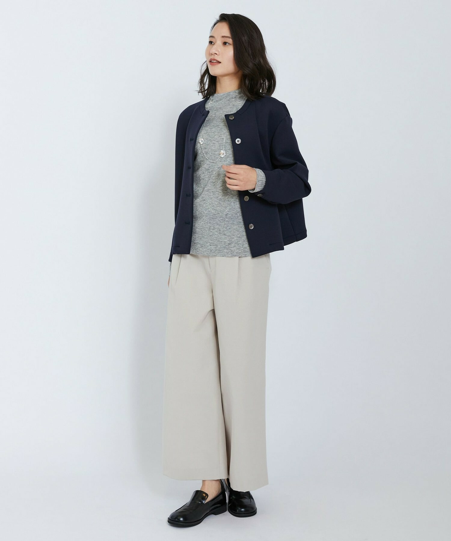 【L'EQUIPE】アセテートグログランパンツ 詳細画像 グリーン系その他 15