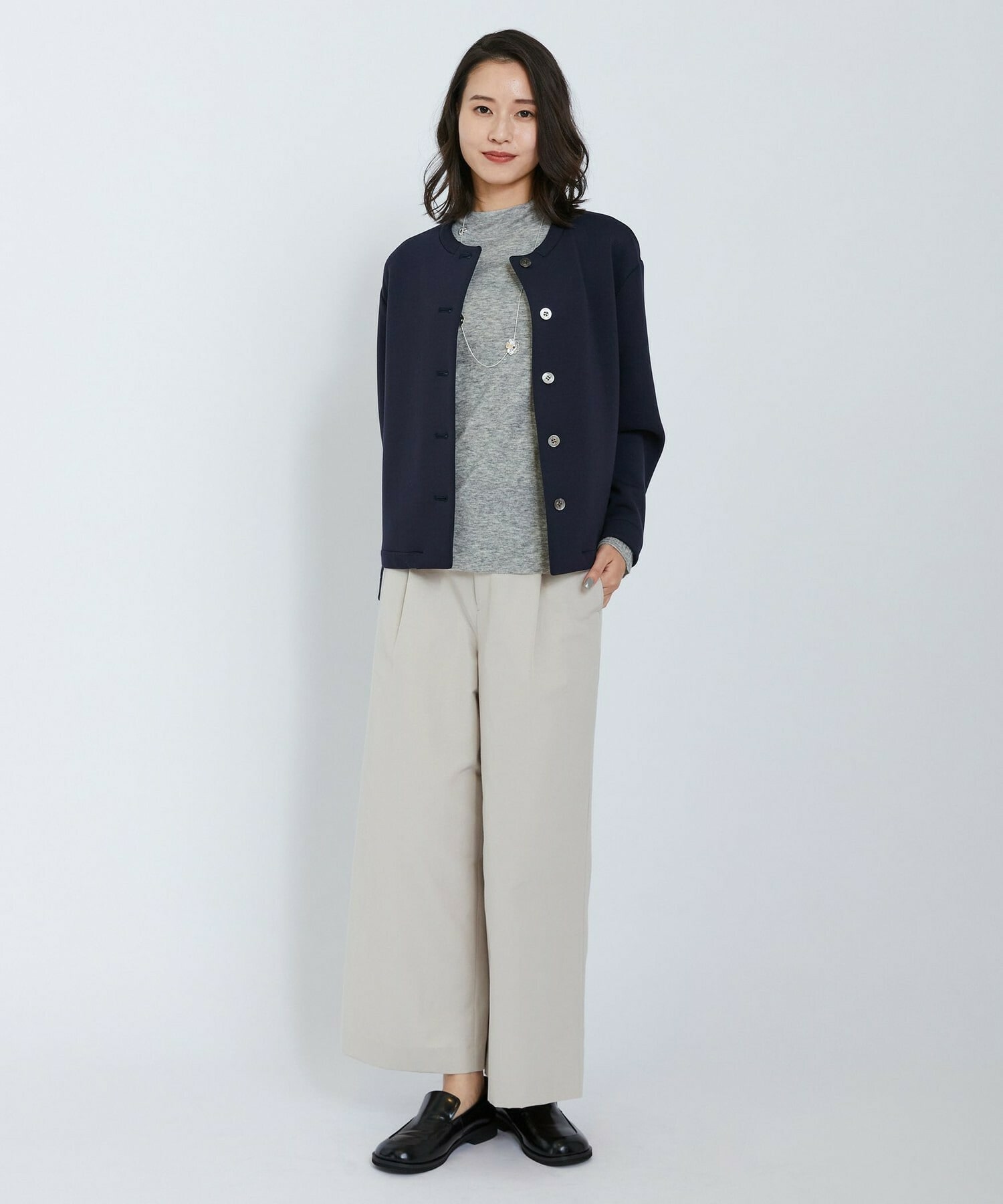 【L'EQUIPE】アセテートグログランパンツ 詳細画像 グリーン系その他 16