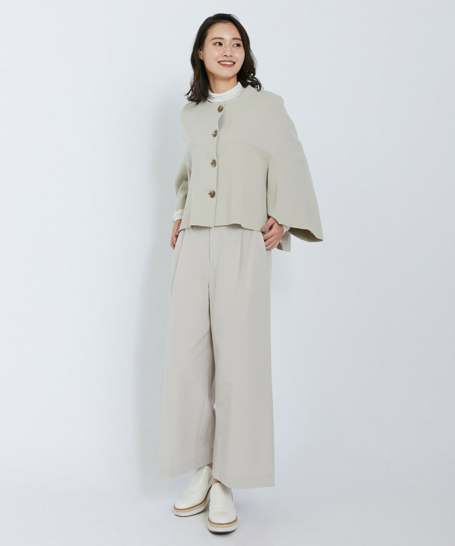 【L'EQUIPE】アセテートグログランパンツ 詳細画像 グリーン系その他 5