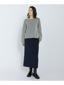 【L'EQUIPE】ストレッチダブルクロススカート 詳細画像 ネイビー 1