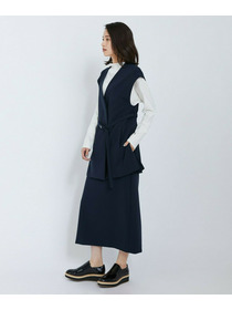 【L'EQUIPE】ストレッチダブルクロススカート 詳細画像 ネイビー 7