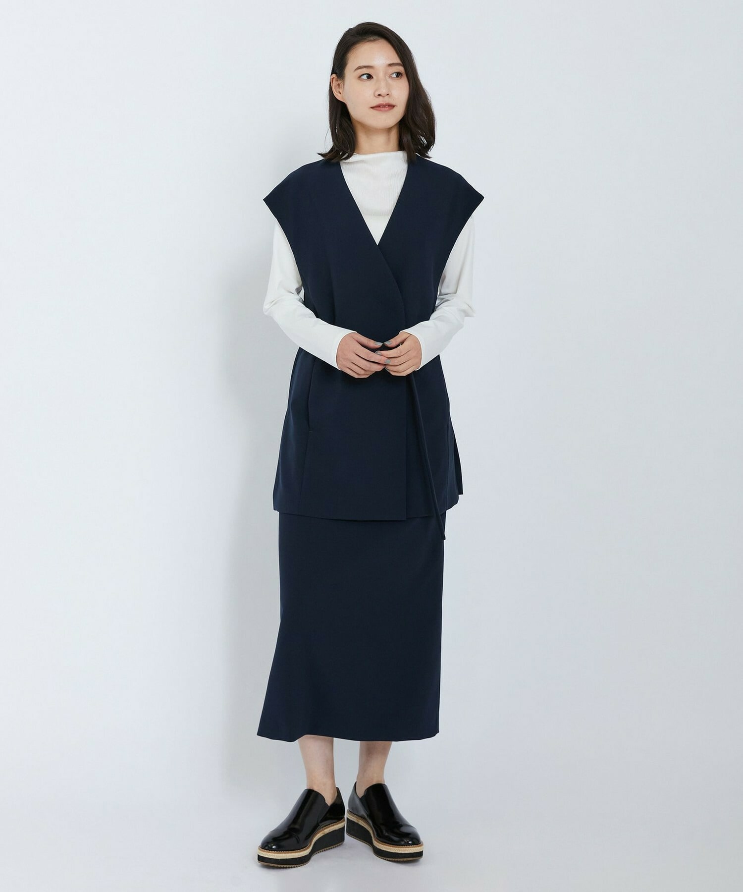 【L'EQUIPE】ウェーブクロス＆ベアスムースカットソー 詳細画像 ブラック 3