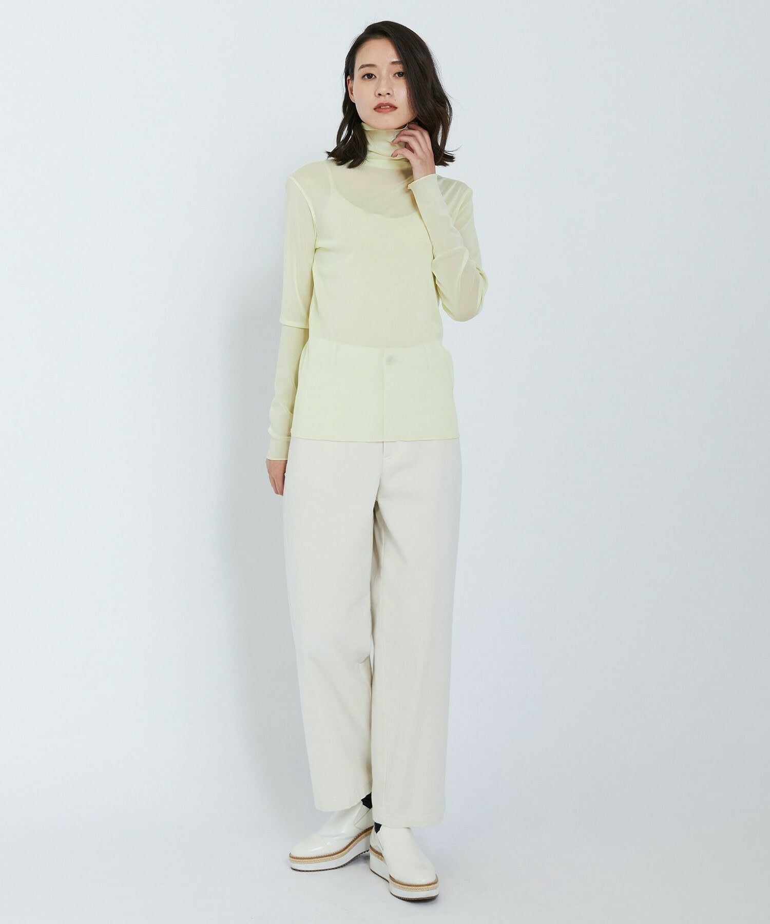 【L'EQUIPE】チュールタートルネックカットソー 詳細画像 ネイビー 1