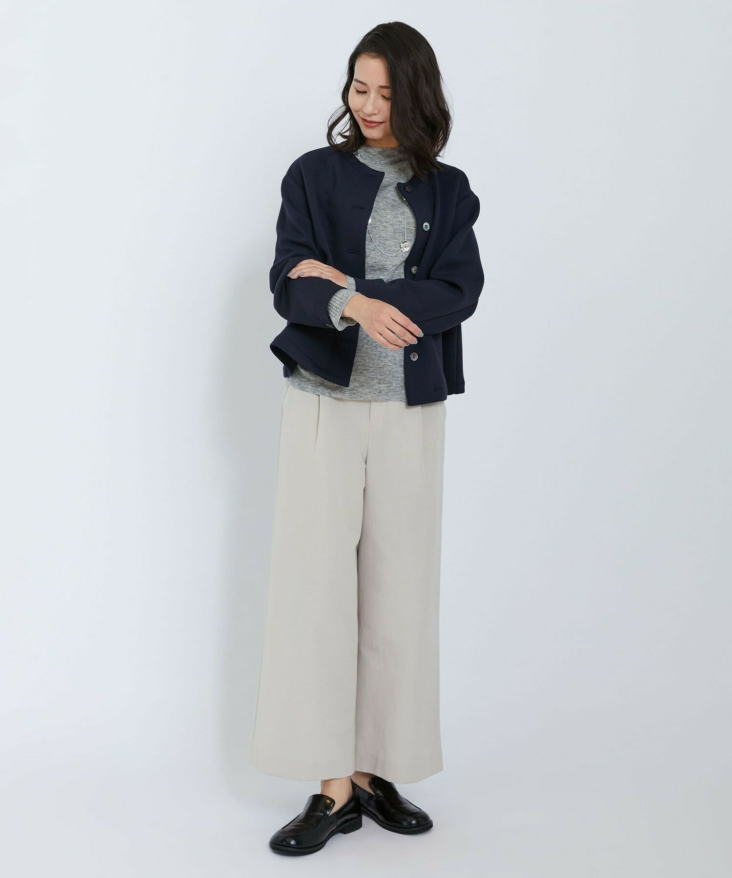 【L'EQUIPE】ダブルエアージャージジャケット 詳細画像 ネイビー 2