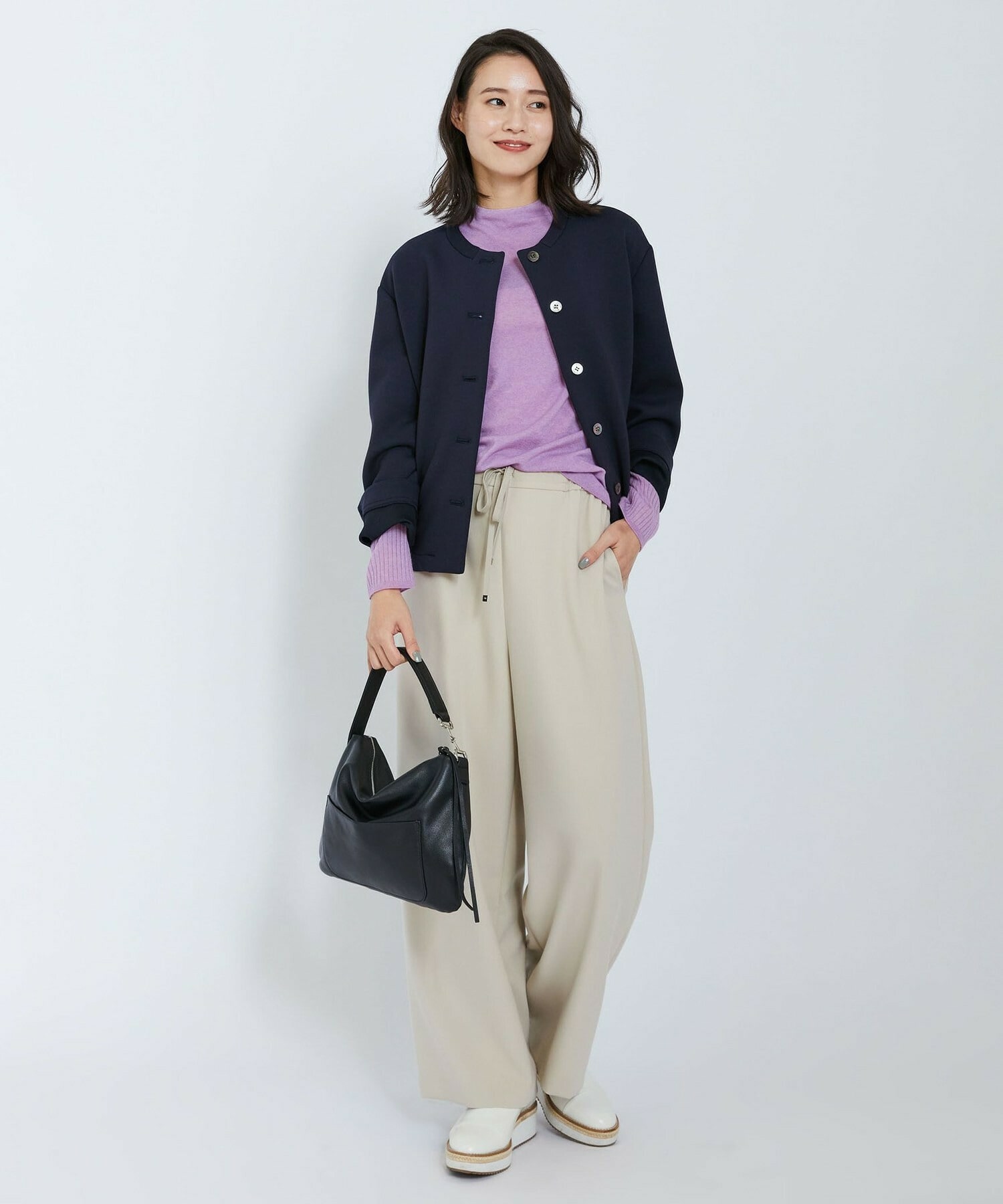 【L'EQUIPE】ダブルエアージャージジャケット 詳細画像 ネイビー 5