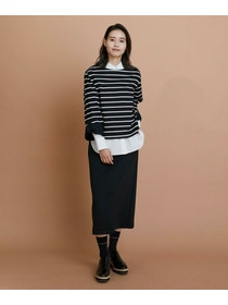 【L'EQUIPE】エアリージャージータイトスカート 詳細画像 ブラック 1