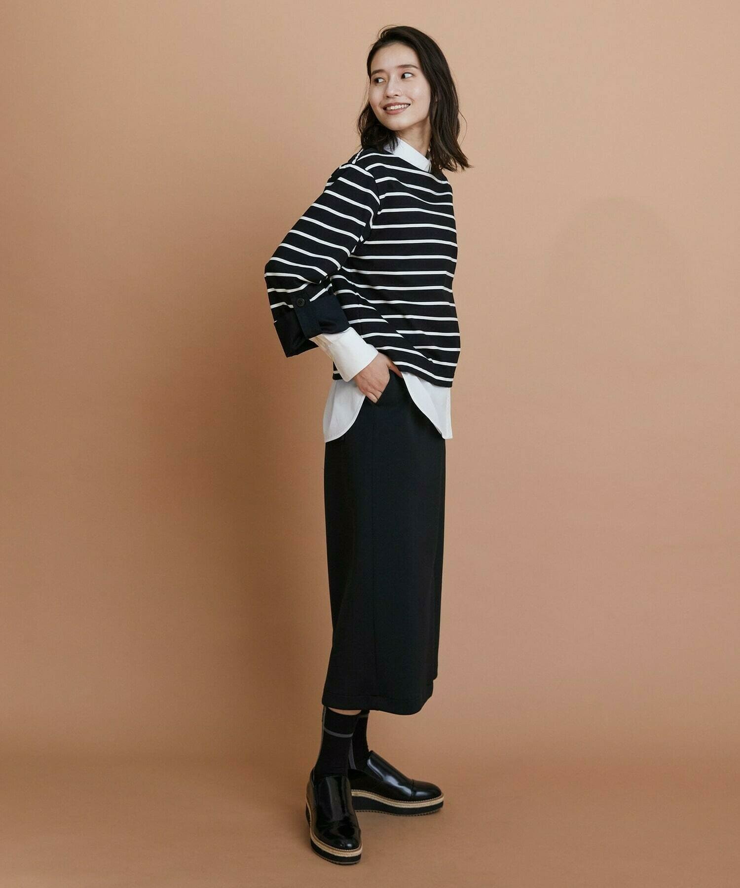 【L'EQUIPE】エアリージャージータイトスカート 詳細画像 ブラック 2