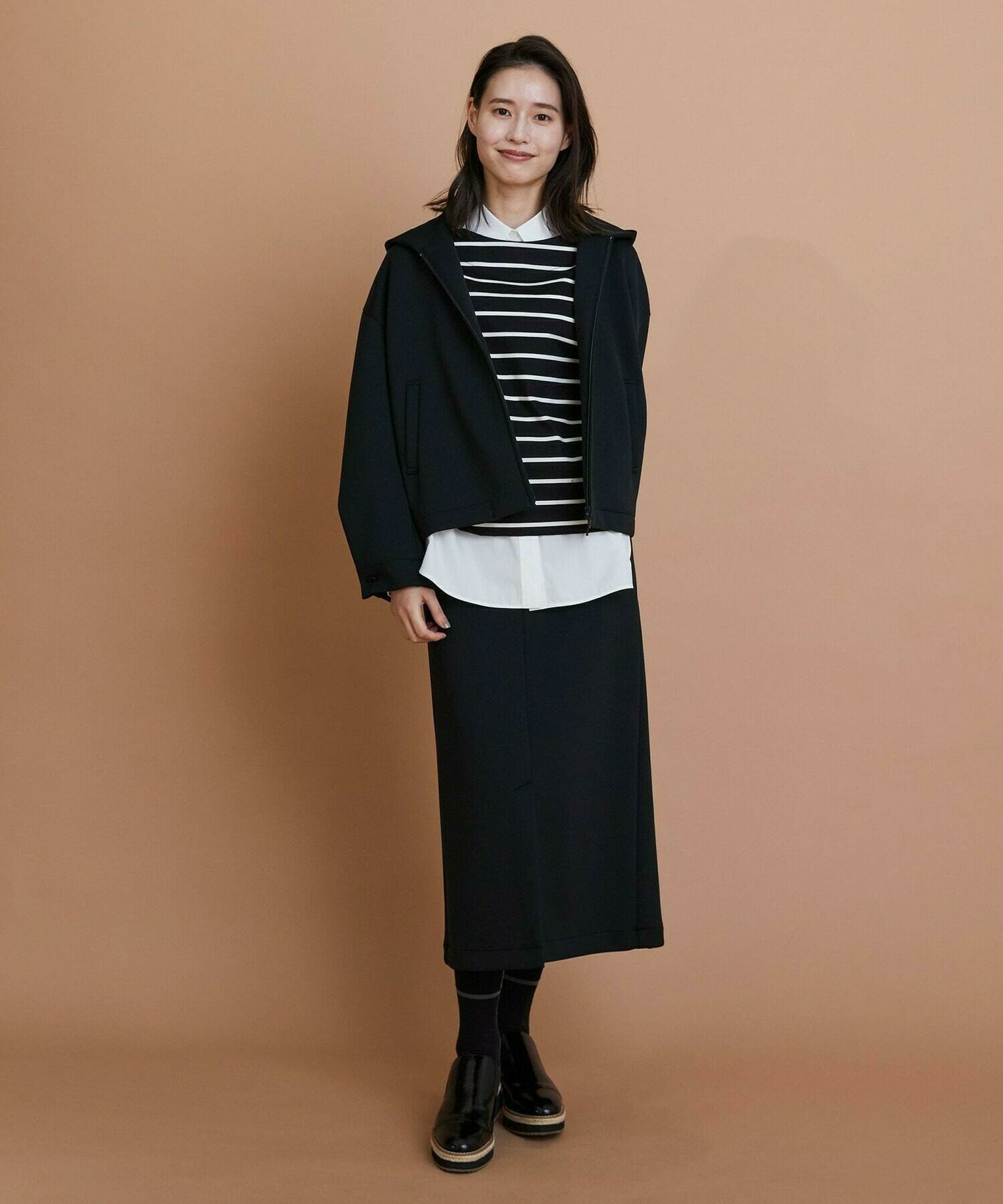 【L'EQUIPE】エアリージャージータイトスカート 詳細画像 ブラック 3