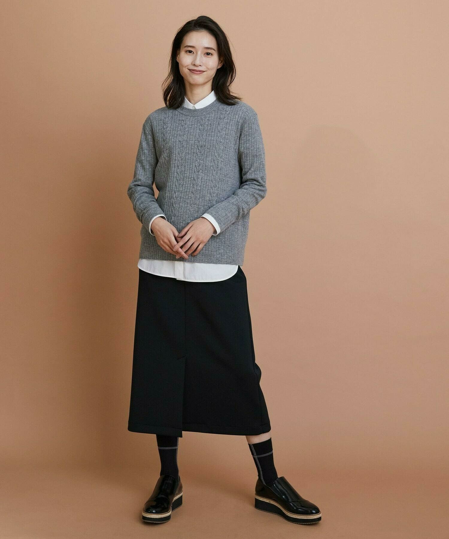 【L'EQUIPE】エアリージャージータイトスカート 詳細画像 ブラック 8