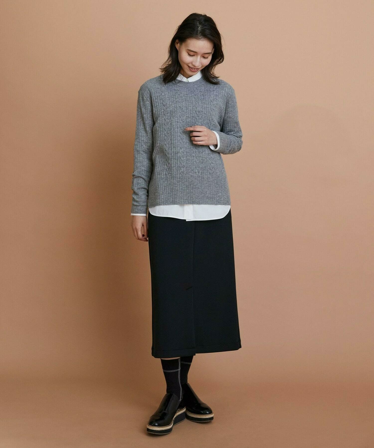 【L'EQUIPE】エアリージャージータイトスカート 詳細画像 ブラック 9