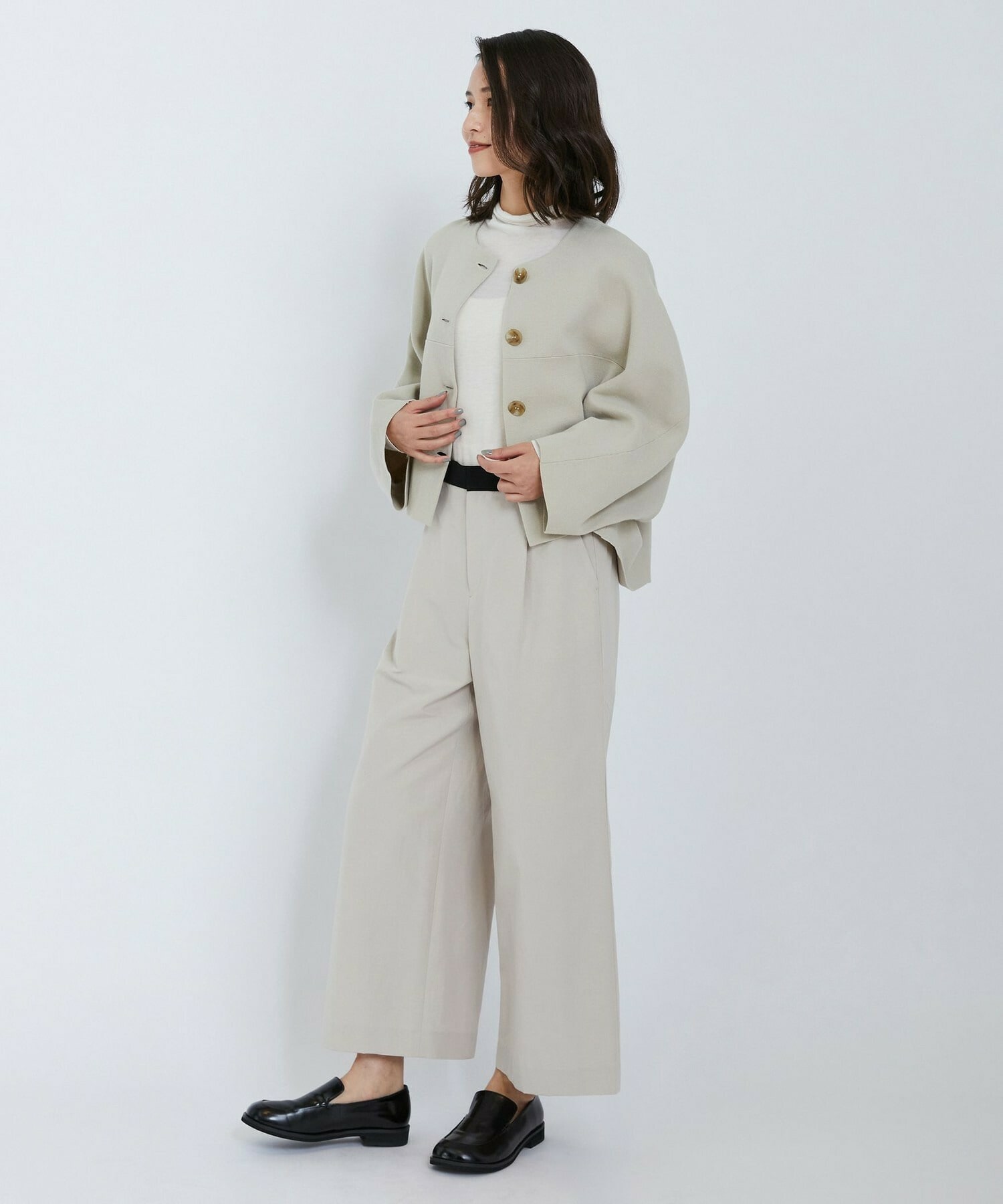 【L'EQUIPE】ミラノリブニットジャケット 詳細画像 ブラック 10