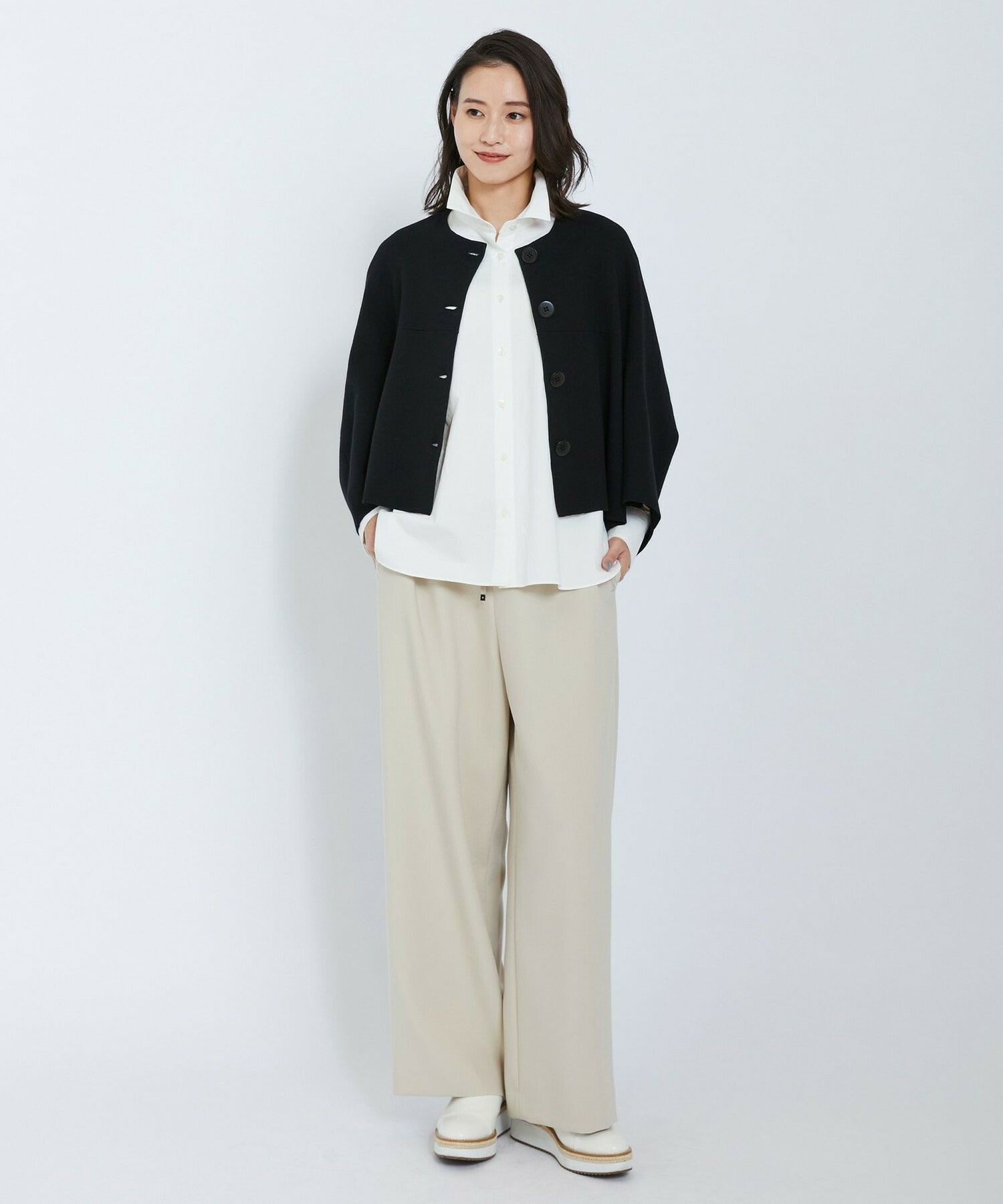 【L'EQUIPE】ミラノリブニットジャケット 詳細画像 ブラック 4