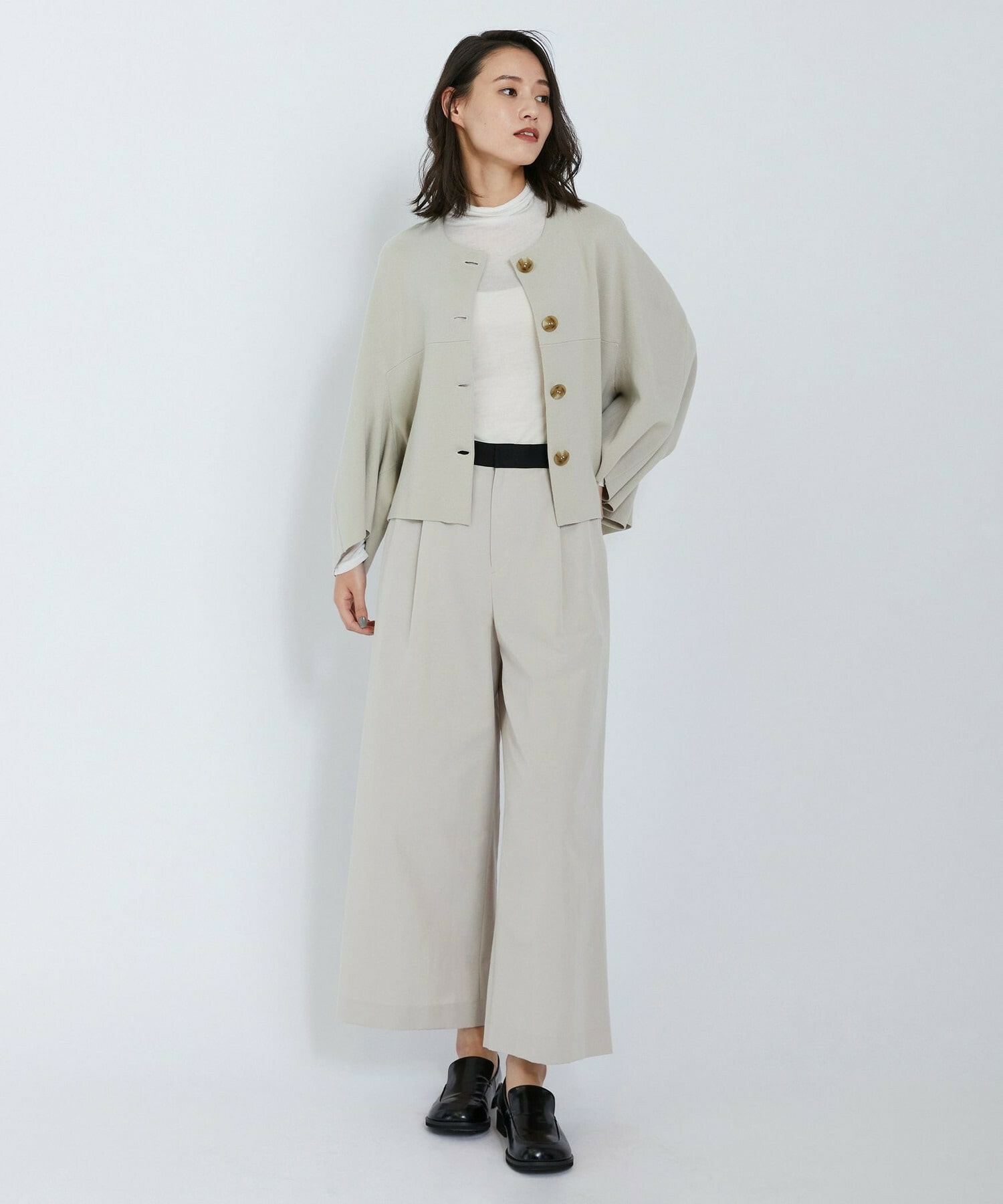 【L'EQUIPE】ミラノリブニットジャケット 詳細画像 ブラック 9